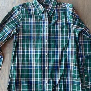 J. Crew Button Up Plaid Top